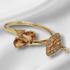 Hb 884 Rose Gold plated Adjustable Bracelet with Ring